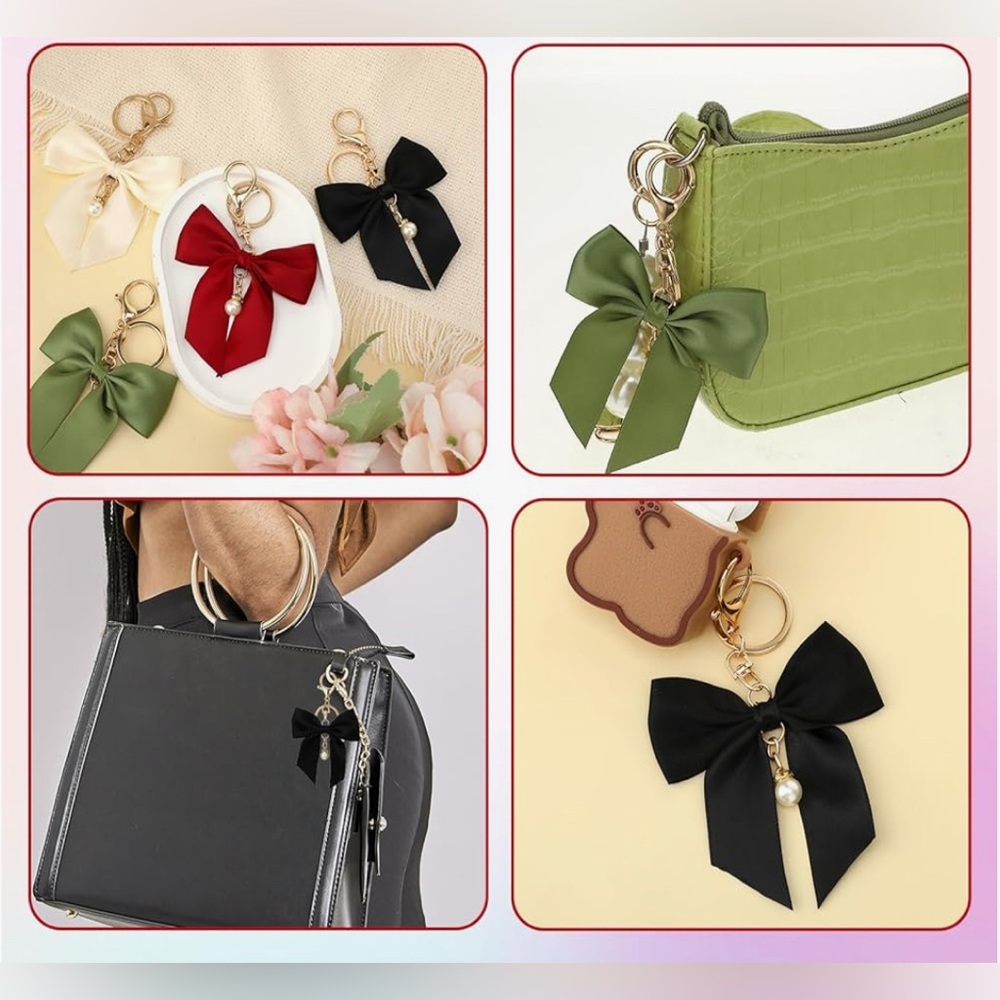 Bow Keychain or Bag Charm - Picture 4 of 5